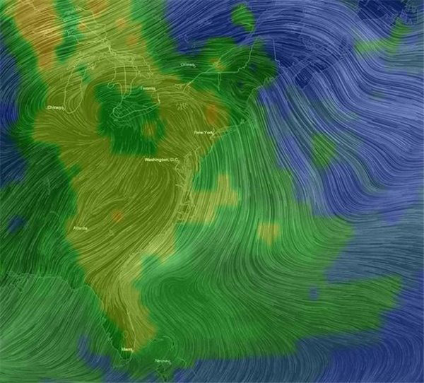 美國(guó)東部的大氣污染